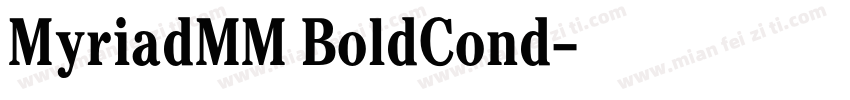 MyriadMM BoldCond字体转换